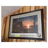 S/N Terry Redlin "Comforts of Home"  with COA F/M measures 32 x 22