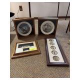 Duck Stamp shadowbox, plates and medallion collage