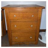 3 drawer oak stand 15D x 22L x 27H