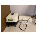 Deep electric skillet and Hamilton Beach hamburger/hot dog grill