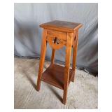 Walnut plant stand 27" tall