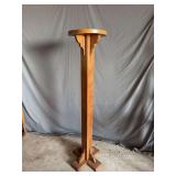 53" tall square column plant stand 12" round