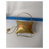 Brass and copper pillow purse