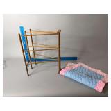 Doll size drying rack and doll quilt