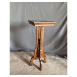 Oak plant stand 30" tall 11" sq