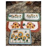 Five new entry rugs, sunflower theme