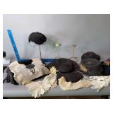 Ladies hats and hat stands