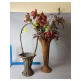 Two baskets, approx 32” tall