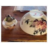 Hand painted lamp shade and matching font