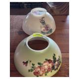 Two hand painted lamp shades