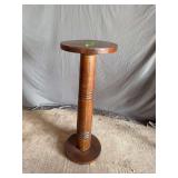 31" walnut plant stand 11" top