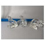Three Wonders of the Wild lead crystal animal figurines