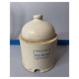 Dunnings Variety Store McGregor, Iowa Red Wing stoneware chicken waterer Chipped, see photos