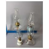 Four oil lamps