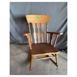 Oak arm rocker