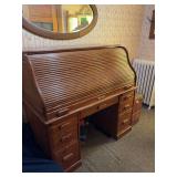 Modern Winners Only oak S curve rolltop desk 29D x 54L x 51H NO CONTENTS