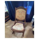 Folding sewing rocker, seat needs repair