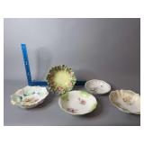 Five hand painted bowls