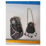 Two antique coin purses-beaded