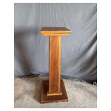 35" tall walnut colonnade plant stand 10" sq top