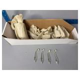 Clear glass prisms, unsorted and uncounted