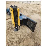 Skid Steer Post driver AGT PD680-PZ to fit Skid steer loader, top type, Sells equipped as shown.
