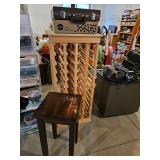 Wine Rack, 18 x 11 x 44h, Cassette Tapes, Stand 12 x 12 x 25h