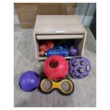 Dog Toys with Wood Holder