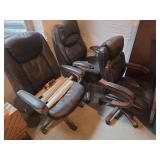 Three office chairs