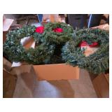 Full box of christmas wreaths