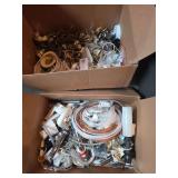 Box of plumbing and a box of electrical