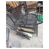 Two Wrought Iron Chair and round small table