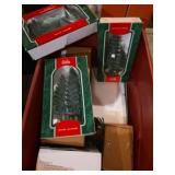 Tote of christmas decorations