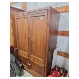 Ethan Allen Wood Entertainment Center Cabinet, 44w x 23d x 72h with top-look at all pics
