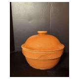 Stoneware casserole w lid Marked oven ware 9
