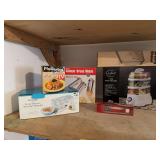 Food steamer, yogurt maker, pasta rack, Flowering Onion kit all appear NIB