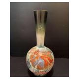 Approx 15” tall hand painted vase
