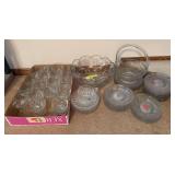 Various patterns clear Heisey glass