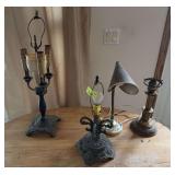 Six lights in various stages of needing repair