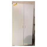 2 door wooden storage cabinet 17D x 30L x 72H