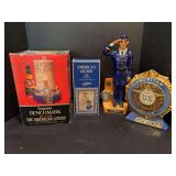 Four American Legion decanters