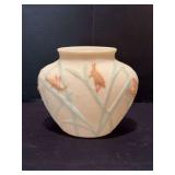 Phoenix Glass Co art deco vase w katydids approx 7” tall