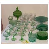 Green glass of all kinds