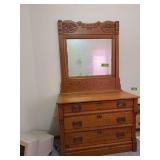 Antique oak dresser w/ mirror that needs to be resilvered