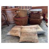 Baskets and pillows