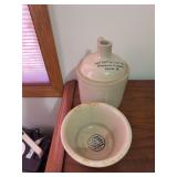 2 pcs of advertising stoneware