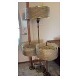 Vintage MCM 3 lamp set includes pair table lamps and floor lamp