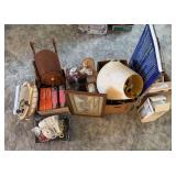 Lighted flag decor, air pot, lamp, kids tea set, etc