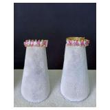 Diamond and ??? hoop style earrings  **WIRE TRANSFER REQUIRED**