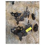 2 single kerosene lamp wall brackets
